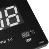 digitalne hodiny s teplomer biele