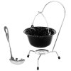 servirovaci kotlik so stojanom a naberackou 49191