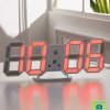 e clock 1365 digit lne hodiny biele s erven m podsvieten m 3