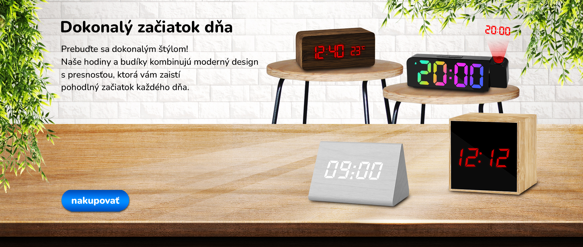 Budíky a hodiny banner