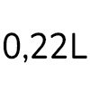 0.22 L
