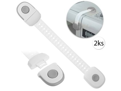 12161 babysafety 6315 detska poistka na skrinky bezpecnostna zabrana nastavitelna 2ks bielo seda