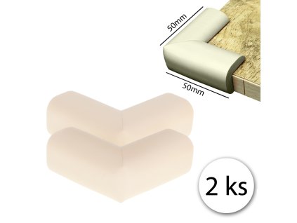 11084 babysafety 9540 1 penova ochrana rohov a ostrych hran 50x23x8mm hranate 2 ks bezova