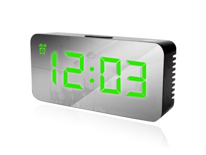 10451 jenifer ds 3622x max zrkadlovy led budik cierna