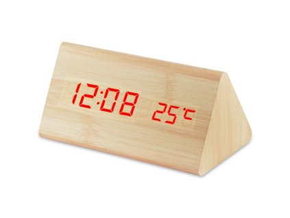 23498 jenifer vst 681 budik dreveny s reakciou na tlesknutie 14 6x8x7 8 cm bambusova