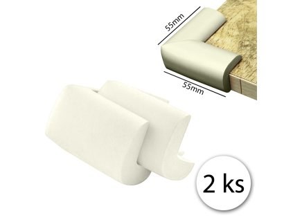 1367 babysafety ph58 penova ochrana rohov a ostrych hran 55x33x12mm hranate 2 ks biela