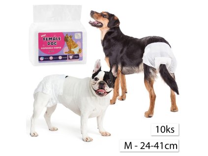 22274 kawaii 154668 jednorazove plienky pre psov m 24 41 cm 10 ks bielo ruzova