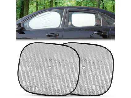 10985 kmt style 6008379 slnecna clona do auta antistaticka s prisavkami clona na sklo 44 x 38 cm 2ks strieborna