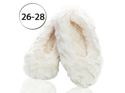 7328 looken sm hl 767 wh4 detske papuce z ovcej vlny 26 28 jednofarebne biela
