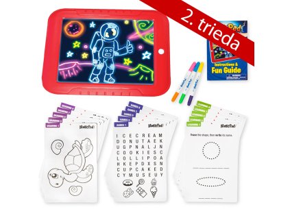 16556 magic pad no 8131 magicka led tabula na kreslenie svietiaca led doska 25 5 x 19 cm cervena 2 trieda
