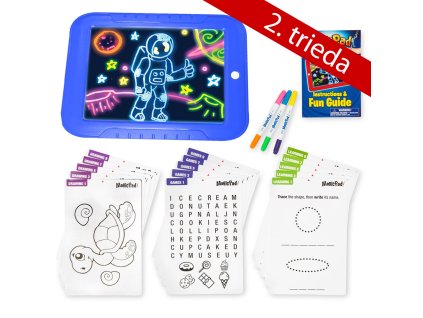 13787 magic pad no 9225 magicka led tabula na kreslenie svietiaca led doska 25 5 x 19 cm modra 2 trieda