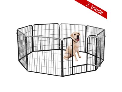 23429 malatec 9041 kovova ohradka pre psikov 8dielna 80x80 cm 2 trieda