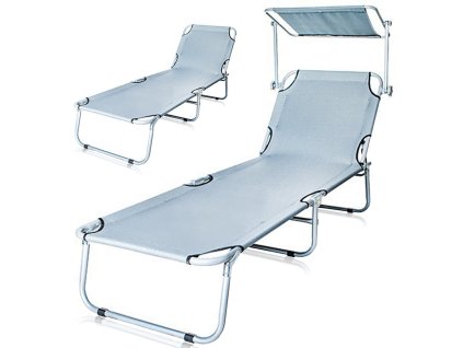 11048 malatec 9972 zahradne lehatko polohovatelne 190x58x95 cm seda