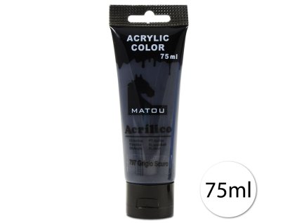 15173 matou 135643 22 akrylova farba 1x75ml 797 grigio scuro tmavoseda