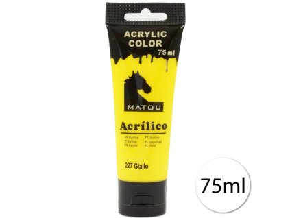 15143 matou 135643 24 akrylova farba 1x75ml 227 giallo zlta