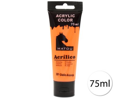 15146 matou 135643 5 akrylova farba 1x75ml 301 giallo arancio oranzova
