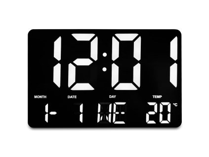 27065 nastenne digitalne hodiny biele podsvietenie 25x16x2 7cm e clock gh7170l
