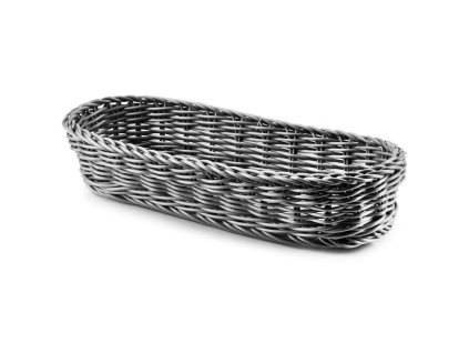 19457 affek design hiwi8301 plastovy kosik na chlieb pecivo pribor sedy 26x10x6cm