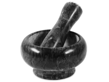 22742 perfect home 71227 mramorovy maziar s tlcikom 9 cm cierna