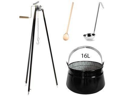 25259 perfect home kotlik s trojnozkou varechou naberackou 16l 4ks set 116