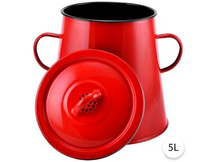 25928 perfect home smaltovana nadoba na mast 5l cervena 10427