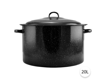 25991 perfect home smaltovany hrniec 20l s pokrievkou 36cm cierna 10392