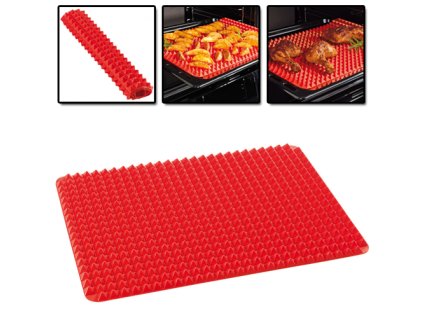 16766 pyramid pan hwr 0549 silikonova podlozka na pecenie 40x29cm cervena