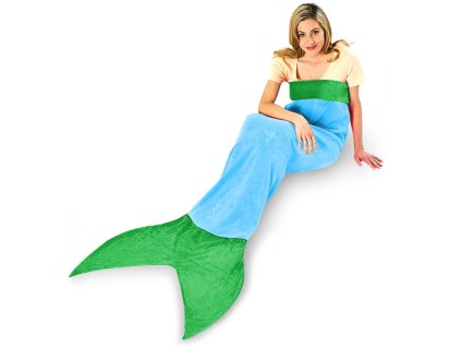 23204 snuggie mz 2 deka v tvare morskej panny mermaid 122x48 cm modra