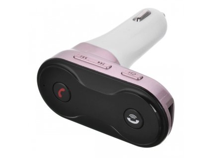 6386 tfy 4673 pink car c8 fm transmitter bluetooth digitalny displej 87 5 108 0 mhz mp3 wma pk usb ruzova