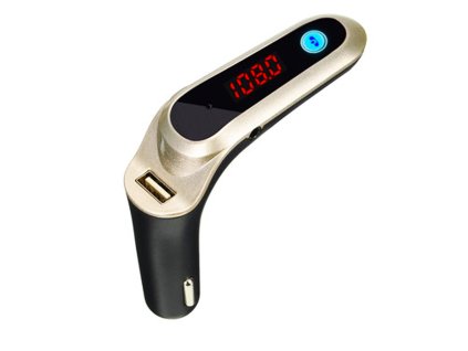 6377 tfy no 4672 beige car s7 fm transmitter bezovy bluetooth digitalny displej 87 5 108 0 mhz mp3 wma pk usb 0 5w