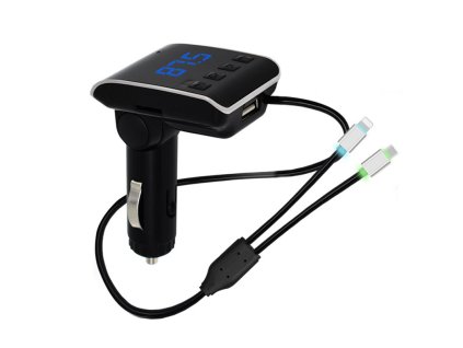 7589 tfy q10 black fm transmitter bluetooth 87 5 108 0 mhz mp3 wma pk usb cierny