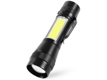 23546 traveler 115850 led cob nabijatelna vreckova baterka so zoom om cierna