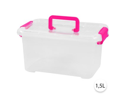 26423 ulozny box s vekom 1 5l 20x15x10 cm ruzova funplay 0005