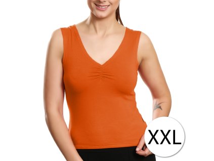 14450 violana gina damsky top s dlhym rukavom xxl oranzovy