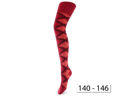 14537 wola 85 dievcenske vzorovane pancuchy 140 146 red plum