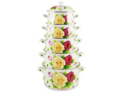 smaltovane hrnce ruze 1