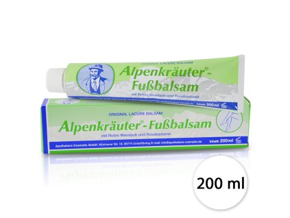 11363 alpenkrauter alpsky bylinny masazny balzam s pagastanom konskym a cerveneho hrozna na unavene nohy 200ml