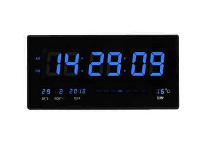 19190 e clock 4622 digitalne nastenne hodiny s kalendarom 45 5x22 5x5cm