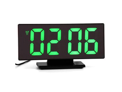 8000 e clock dm847 3618l elektronicky led budik digitalne hodiny s lcd displejom datumom a teplotou zelena