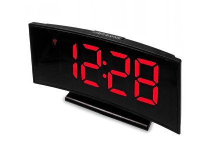 10970 e clock ds 1263x max elektronicky led budik digitalne hodiny s displejom datumom a teplotou cierna