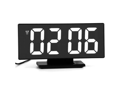 7994 e clock ds326 3618l elektronicky led budik digitalne hodiny s lcd displejom datumom a teplotou biela