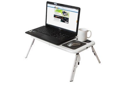 17636 e table stolik pod notebook s chladenim 56x32x2cm biely