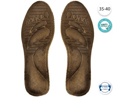 25685 anatomicke vlozky do topanok antibakterialne 1 par 35 40 hneda sisi 139887