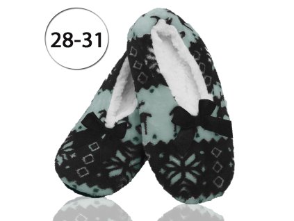 7322 emi ross ej 7007v bg6 detske papuce z ovcej vlny 28 31 vianocny motiv cierno seda