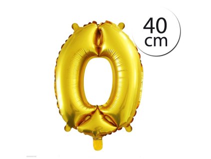 6161 fun rag 4gold 202883 mini foliovy balon cislo 0 zlaty 40 cm 1 ks
