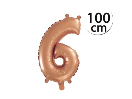 7094 fun rag 6bronze 222462 heliovy balon foliovy cislo 6 bronzova 100 cm 1 ks