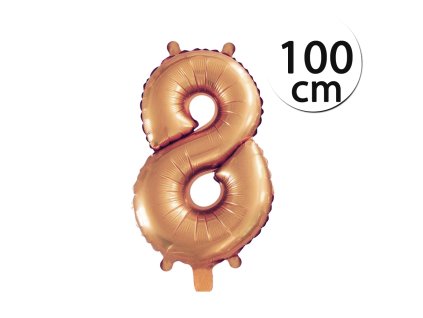 7088 fun rag 8bronze 222486 heliovy balon foliovy cislo 8 bronzova 100 cm 1 ks