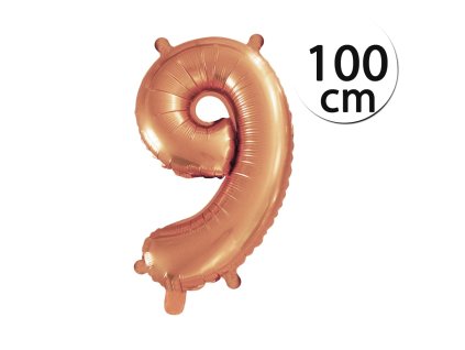7085 fun rag 9bronze 222493 heliovy balon foliovy cislo 9 bronzova 100 cm 1 ks