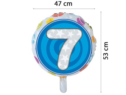 6923 fun rag sil 60074 foliovy balon cislo 7 strieborny 53 x 47 cm 1 ks