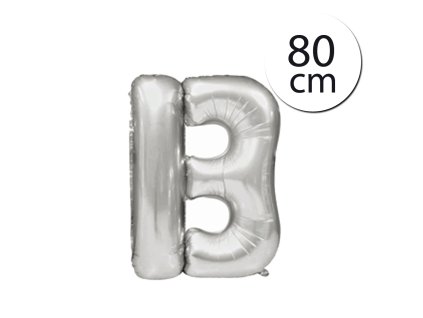 6239 fun rag silver 66301 b mini foliovy balonik pismeno b strieborny 80 cm 1 ks